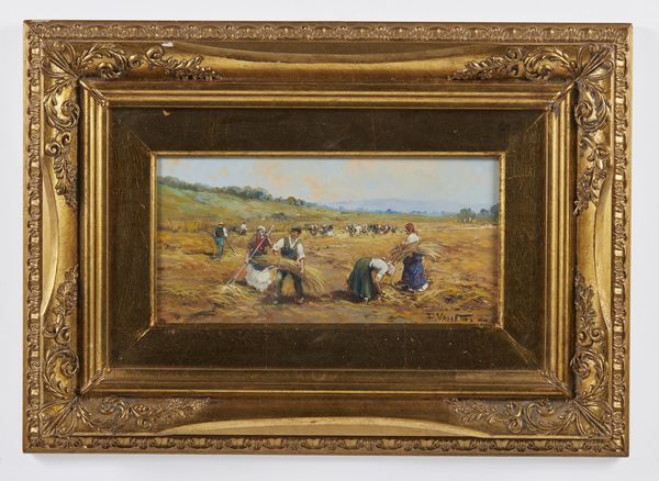 VASSETTI FRANCESCO (n. 1936) : Lavoro nei campi: mietitura  - Asta Asta 472 | ARTE ANTICA E DEL XIX SECOLO Virtuale - Associazione Nazionale - Case d'Asta italiane