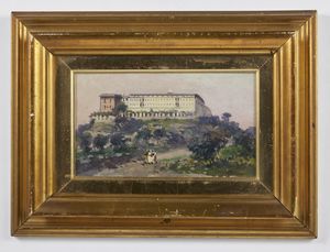 CANINO VINCENZO (1892 - 1978) : Badia di Montecassino  - Asta Asta 472 | ARTE ANTICA E DEL XIX SECOLO Virtuale - Associazione Nazionale - Case d'Asta italiane