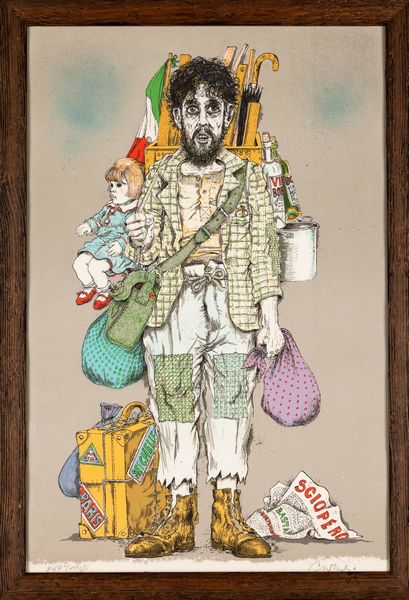 Bruno Caruso : Senza titolo  - Asta Dall'Ottocento all'Arte Contemporanea - Associazione Nazionale - Case d'Asta italiane