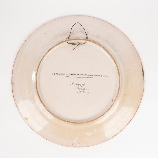 Molaroni Pesaro : Coppia di piatti istoriati in maiolica, secoli XIX-XX  - Asta Incanti d'Arte - Associazione Nazionale - Case d'Asta italiane