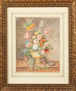 Lotto di cinque acquerelli a soggetto botanico  - Asta Incanti d'Arte - Associazione Nazionale - Case d'Asta italiane