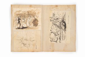 Achille Sdruscia - Cartella contenente 35 disegni