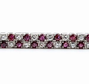 Bracciale in oro con rubini e diamanti  - Asta Gioielli e Orologi - Associazione Nazionale - Case d'Asta italiane