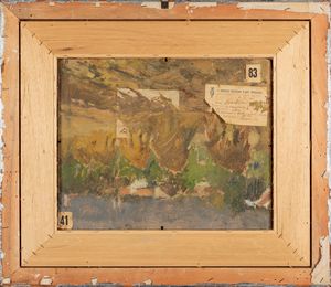 GIOVANNI BARBISAN : Mercato delle vacche  - Asta Arte Figurativa tra XIX e XX Secolo - Associazione Nazionale - Case d'Asta italiane