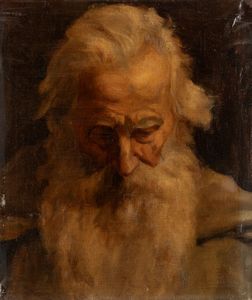 Scuola lombarda, secolo XIX - Testa virile