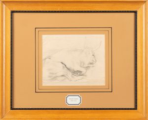 Armando Spadini : Bue disteso  - Asta Arte Figurativa tra XIX e XX Secolo - Associazione Nazionale - Case d'Asta italiane