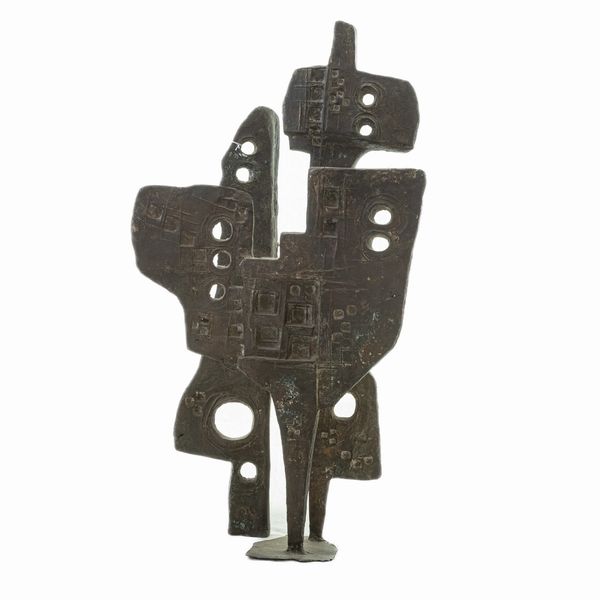 PIETRO DE LAURENTIIS : Scultura geometrica concettuale in bronzo  - Asta Smart Auction: arredi, dipinti, sculture, argenti e altro a prezzi vantaggiosi - Associazione Nazionale - Case d'Asta italiane