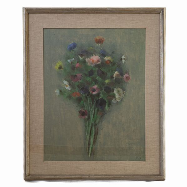 Fernando Troso : Mazzo di fiori  - Asta Smart Auction: arredi, dipinti, sculture, argenti e altro a prezzi vantaggiosi - Associazione Nazionale - Case d'Asta italiane