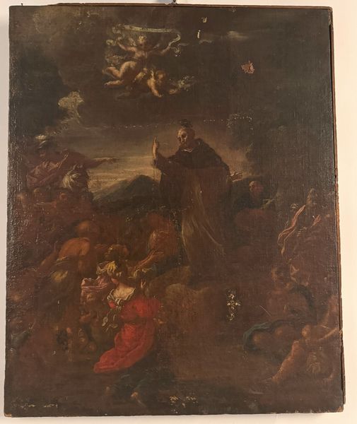 Anonimo del XVIII secolo Predica del Santo  - Asta Antiquariato - Associazione Nazionale - Case d'Asta italiane