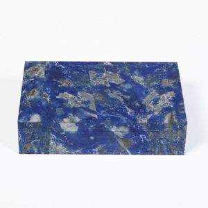 Scatola portagioie in lapislazzulo e marmo rosa. XX secolo  - Asta Antiquariato - Associazione Nazionale - Case d'Asta italiane