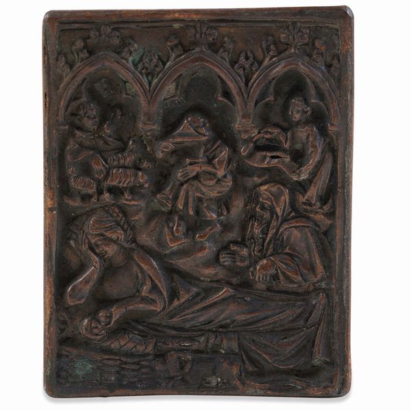 Nativit�. Fonditore d'oltralpe di ispirazione gotica  - Asta Scultura - Associazione Nazionale - Case d'Asta italiane