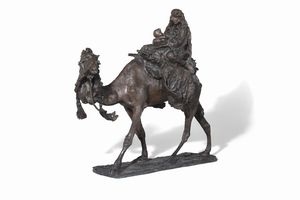 Ernesto Bazzaro : Maternit� beduina  - Asta Scultura - Associazione Nazionale - Case d'Asta italiane