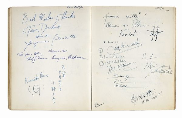 Liber Amicorum del noto ristorante romano Mastro Stefano.  - Asta Libri, autografi e manoscritti - Associazione Nazionale - Case d'Asta italiane