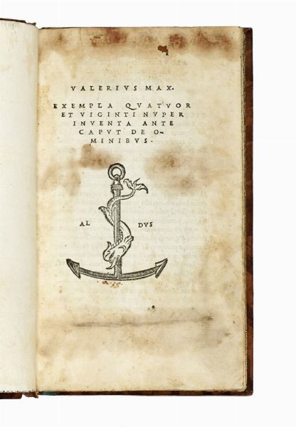 VALERIUS MAXIMUS : Exempla quatuor et viginti nuper inuenta ante caput de ominibus.  - Asta Libri, autografi e manoscritti - Associazione Nazionale - Case d'Asta italiane