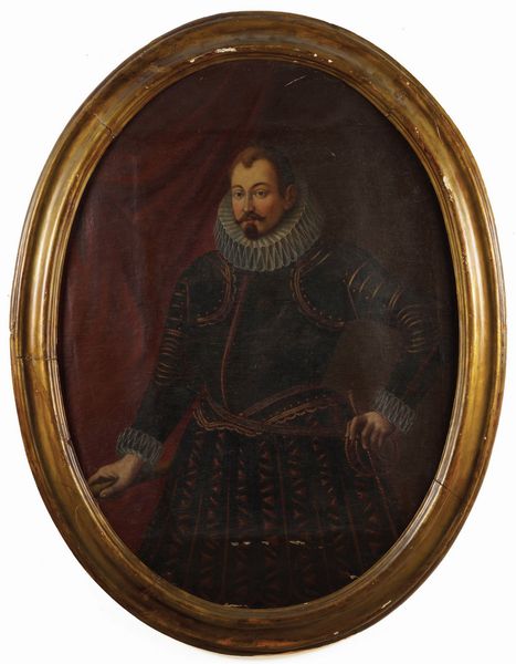 Scuola del XVII secolo Ritratto di gentiluomo in armatura  - Asta Dipinti Antichi - Associazione Nazionale - Case d'Asta italiane
