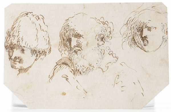 Francesco Novelli : Teste di carattere all'olandese  - Asta Dipinti Antichi - Associazione Nazionale - Case d'Asta italiane