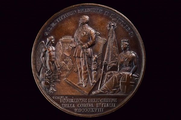 Medaglia Vittorio Emanuele II (1861 - 1878) in bronzo  - Asta Medaglie, Ordini e Decorazioni - Associazione Nazionale - Case d'Asta italiane