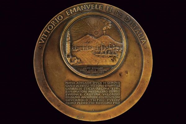 Medaglia per la rassegna della Marina Imperiale in occasione della visita di Hitler a Napoli  - Asta Medaglie, Ordini e Decorazioni - Associazione Nazionale - Case d'Asta italiane