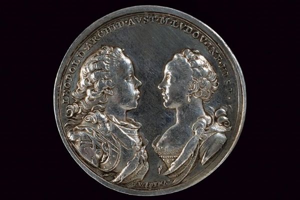 Medaglia a ricordo del matrimonio fra Pietro Leopoldo e Maria Lodovica  - Asta Medaglie, Ordini e Decorazioni - Associazione Nazionale - Case d'Asta italiane
