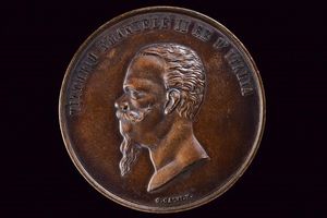 Medaglia Vittorio Emanuele II (1861 - 1878) in bronzo  - Asta Medaglie, Ordini e Decorazioni - Associazione Nazionale - Case d'Asta italiane