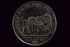 Medaglia per l'inaugurazione del Bacino di carenaggio del porto di Napoli, Ferdinando II (1830-59)  - Asta Medaglie, Ordini e Decorazioni - Associazione Nazionale - Case d'Asta italiane
