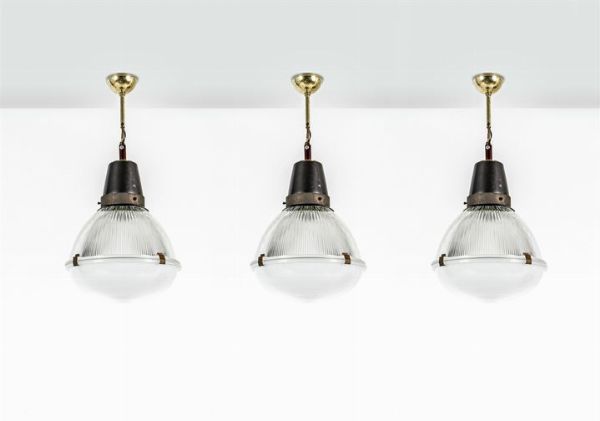 GARDELLA IGNAZIO : Tre lampade a sospensione mod. LP5  - Asta Asta 147 Design - Associazione Nazionale - Case d'Asta italiane