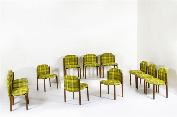 GERLI EUGENIO : Dodici sedie mod  S86  - Asta Asta 147 Design - Associazione Nazionale - Case d'Asta italiane