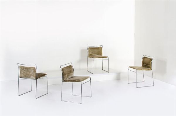 TAKAHAMA KAZUIDE : Quattro sedie mod. Tulu  - Asta Asta 147 Design - Associazione Nazionale - Case d'Asta italiane