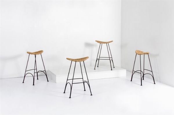 DIXON TOM : Quattro sgabelli della serie Banana Chair  - Asta Asta 147 Design - Associazione Nazionale - Case d'Asta italiane