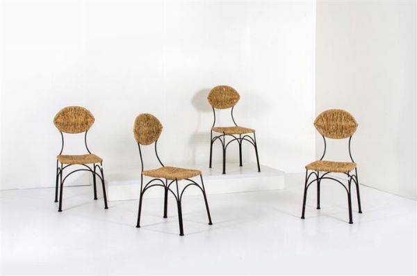 DIXON TOM : Quattro sedie della serie Banana Chair  - Asta Asta 147 Design - Associazione Nazionale - Case d'Asta italiane