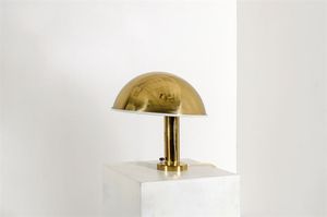 VALENTI - Lampada da tavolo in ottone lucido. Anni '70 h cm 45