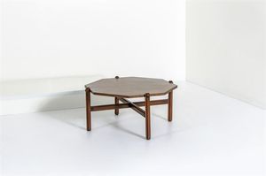 PARISI ICO - Tavolino basso in legno di teak. Prod. MIM anni '70 cm 40x86x86