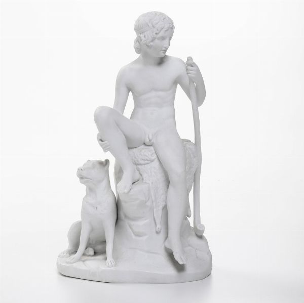Scultura.<BR>Danimarca, Manifattura Royal Copenaghen, seconda met� del XIX secolo.<BR>  - Asta Ceramiche - Associazione Nazionale - Case d'Asta italiane