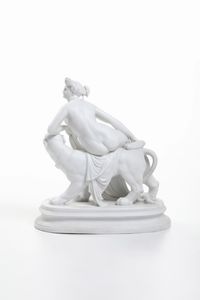 Scultura.<BR>Manifattura indeterminata alla maniera di Royal Copenaghen, seconda met� del XX secolo.<BR>  - Asta Ceramiche - Associazione Nazionale - Case d'Asta italiane