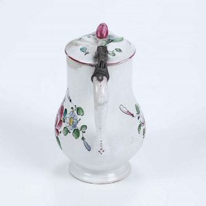 Lattiera con coperchio.<BR>Francia dell'est, seconda met� del XVIII secolo.  - Asta Ceramiche - Associazione Nazionale - Case d'Asta italiane