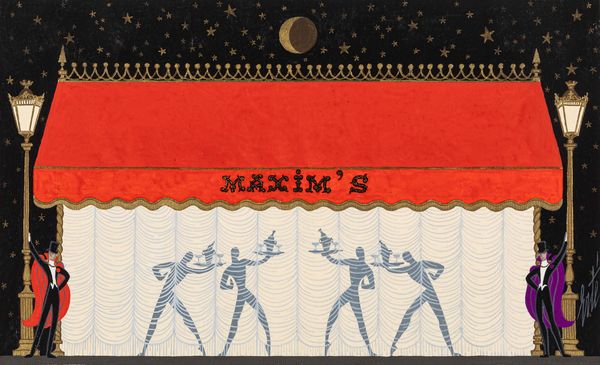 Erté (Romain de Tirtoff) : Maxim's  - Asta Erté e il Paris Music Hall - Associazione Nazionale - Case d'Asta italiane