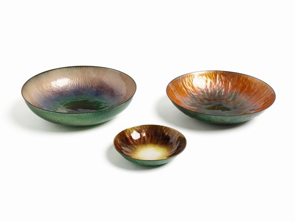 DE POLI PAOLO (1905 - 1996) : Tre ciotole, Padova  - Asta Asta 476 | DESIGN E ARTI DECORATIVE DEL NOVECENTO Online - Associazione Nazionale - Case d'Asta italiane