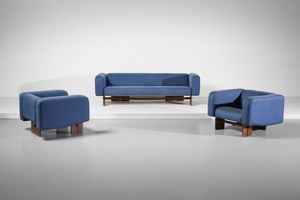 MANIFATTURA ITALIANA - Divano e coppia di poltrone