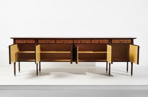 ARTIGIANI DEL MOBILE : Credenza a sei ante, Cant�  - Asta Asta 476 | DESIGN E ARTI DECORATIVE DEL NOVECENTO Online - Associazione Nazionale - Case d'Asta italiane