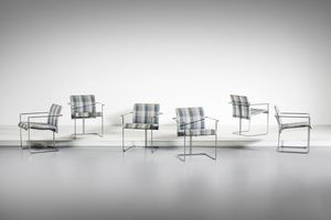 REDAELLI ERNESTO - Sei poltroncine mod. P15 per Fratelli Saporiti, Besnate