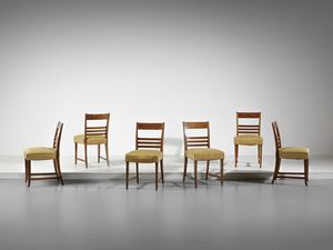 BUFFA PAOLO (1903 - 1970) - Sei sedie, esecuzione Mos� Turri, Bovisio Mombello