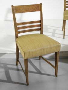 BUFFA PAOLO (1903 - 1970) : Sei sedie, esecuzione Mos� Turri, Bovisio Mombello  - Asta Asta 476 | DESIGN E ARTI DECORATIVE DEL NOVECENTO Online - Associazione Nazionale - Case d'Asta italiane