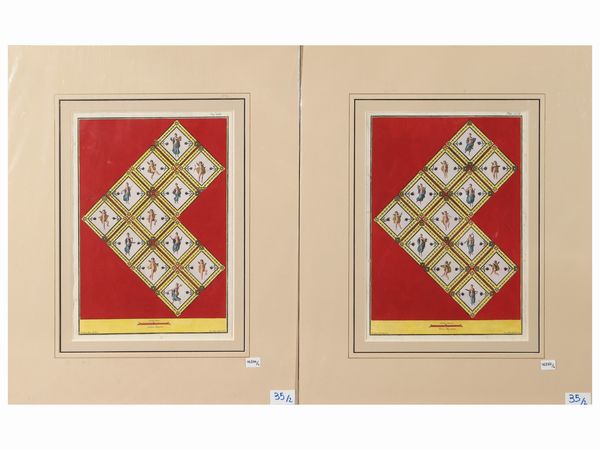 Le pitture antiche d'Ercolano  - Asta Dal Grand Tour al magico Oriente. Una collezione di stampe - Associazione Nazionale - Case d'Asta italiane