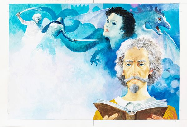 Carlo Jacono : Don Chisciotte  - Asta Fairy Tales / Illustrazioni Originali - Associazione Nazionale - Case d'Asta italiane