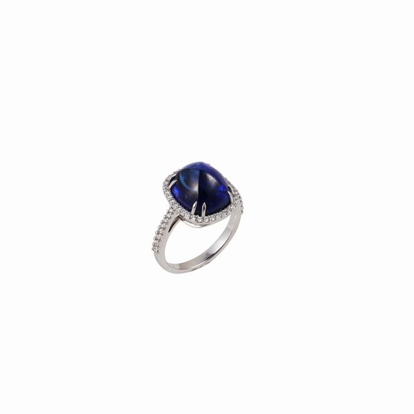 * ANELLO, ZAFFIRO ROYAL BLUE  - Asta GIOIELLI IMPORTANTI - Associazione Nazionale - Case d'Asta italiane