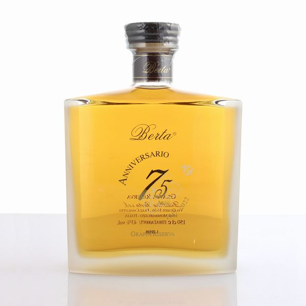 Berta, Grappa Riserva 75� Anniversario 1947-2022  - Asta Vini e Distillati Web Only - Associazione Nazionale - Case d'Asta italiane