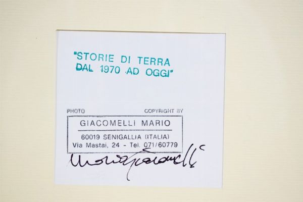 Mario Giacomelli : Storie di terra dal 1970 ad oggi  - Asta 78 ASTA DI ARTE MODERNA E CONTEMPORANEA - Associazione Nazionale - Case d'Asta italiane