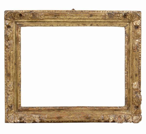 Coppia di cornici in legno intagliato e dorato. Italia o Francia XVII-XVIII secolo  - Asta Antiquariato - Associazione Nazionale - Case d'Asta italiane
