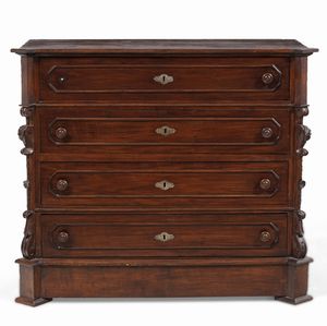 Com a quattro cassetti. XIX-XX secolo  - Asta Antiquariato - Associazione Nazionale - Case d'Asta italiane