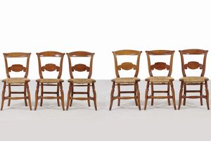 Tavolo e 6 sedie. XIX secolo  - Asta Antiquariato - Associazione Nazionale - Case d'Asta italiane